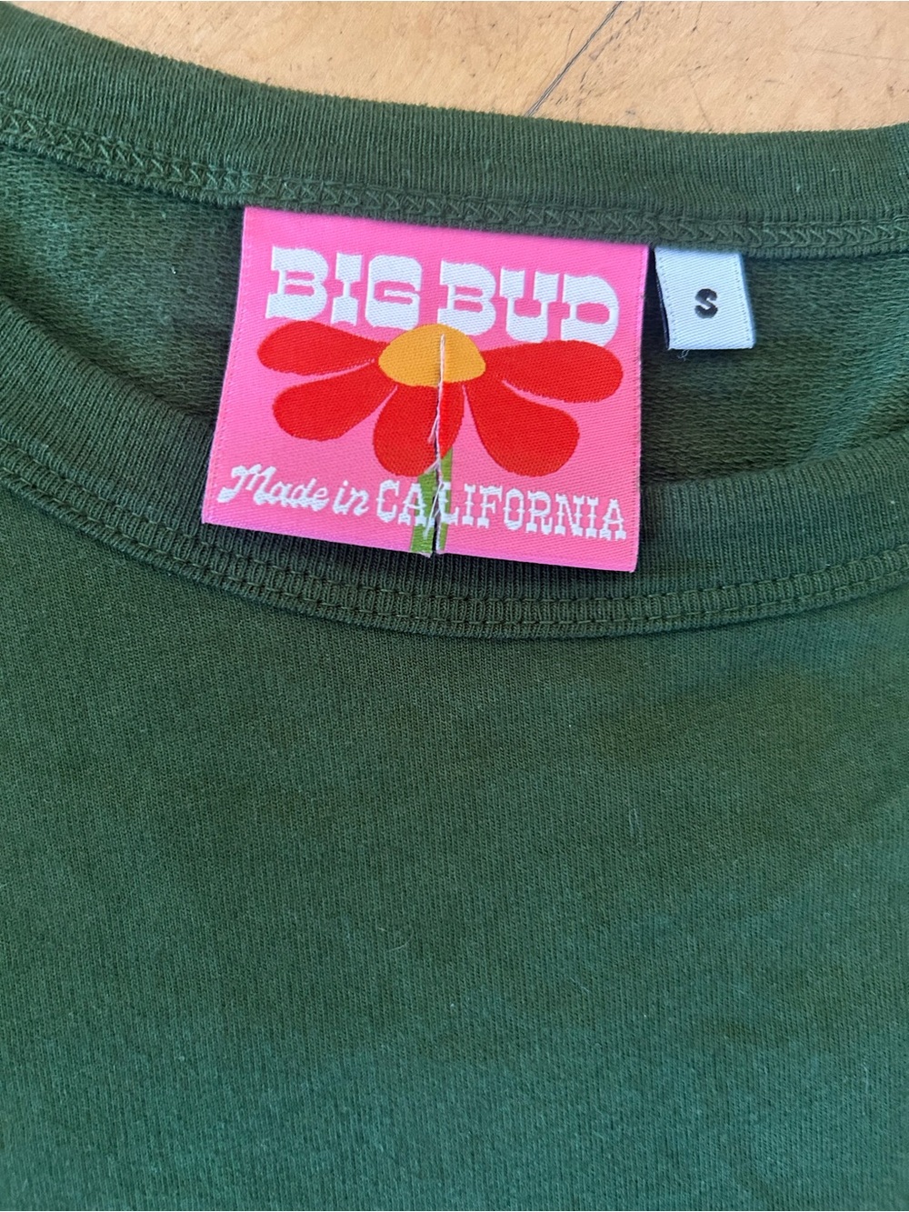 Big Bud Press Olive Green Long Sleeve Tee - Picture 3 of 3